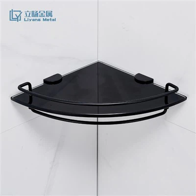 Rak Sudut Kamar Mandi Hitam Matte